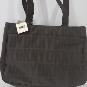 🧡NEW VINTAGE DKNY CLASSIC LARGE DARK BROWN TOTE NWT